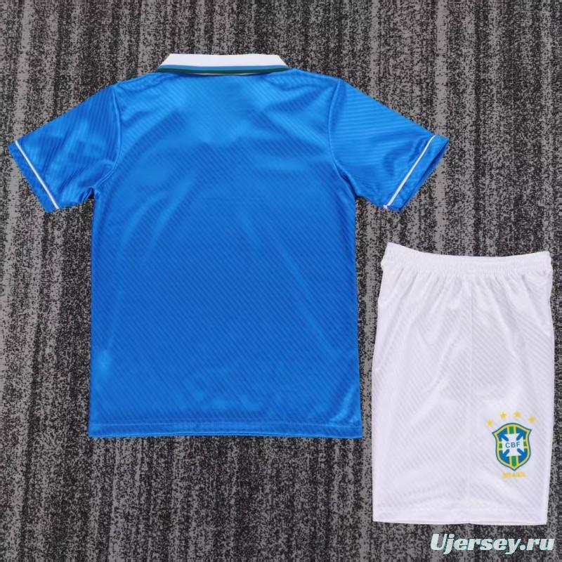 Retro Kids 1996 Brazil Away Jersey