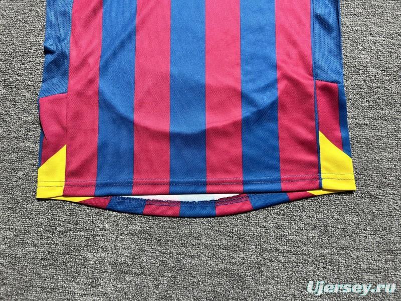 Retro Kids 05/06 Barcelona Home Long Sleeve UCL Jersey