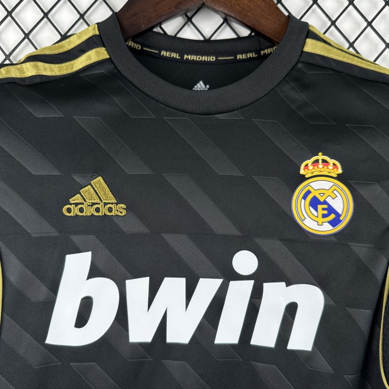 Retro Kids 11/12 Real Madrid Black Away Jersey