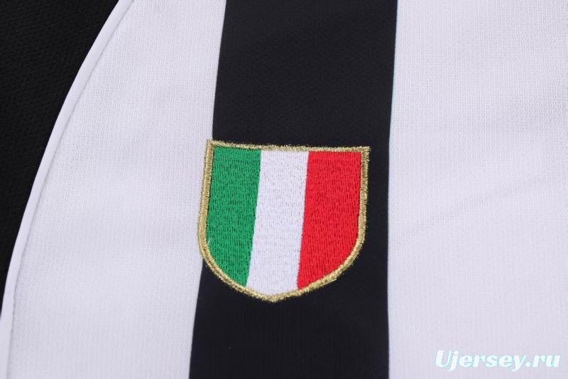 Retro Kids 02/03 Juventus Black White Home Jersey