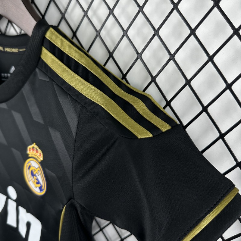 Retro Kids 11/12 Real Madrid Black Away Jersey