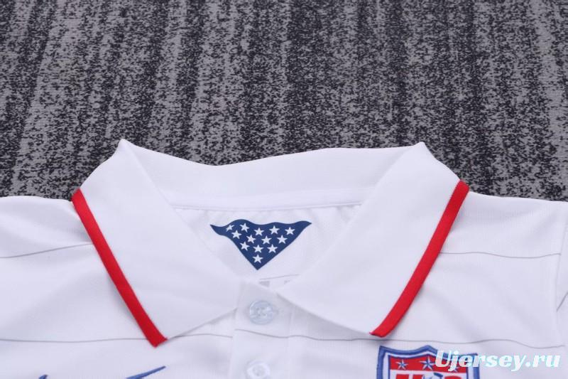 Retro 2014 Kids USA White Home Jersey