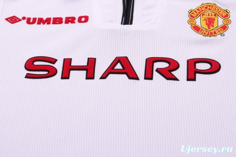 Retro Kids 98/99 Manchester United White Commemorative Jersey