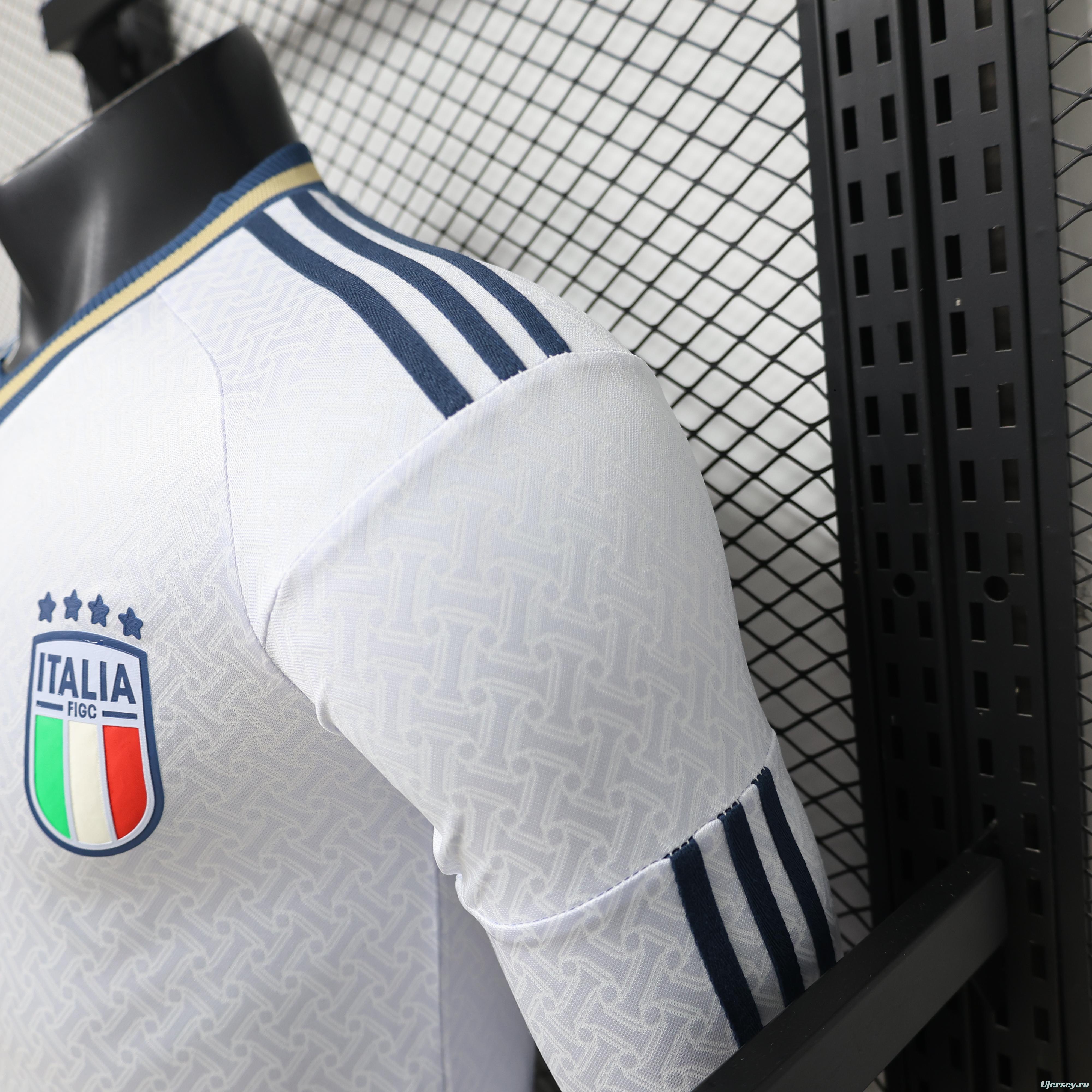 Player Version 2026 Italy Away White  Long Sleeve Jersey