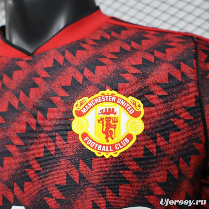 Player Version  26/27 Manchester United  Home Red Vintage Remake   Jersey
