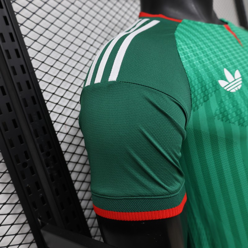 Player Version 26/27 Algeria Away Green with Tonal Vertical Stripe  Jersey