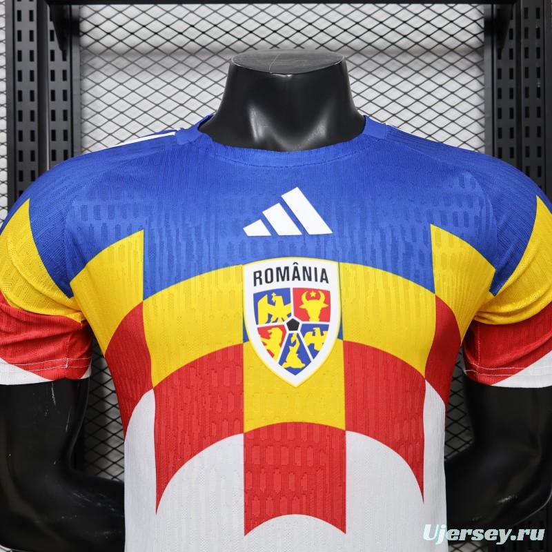 Player Version 2026 Romania Special Edition White with Blue Yellow Red Jersey