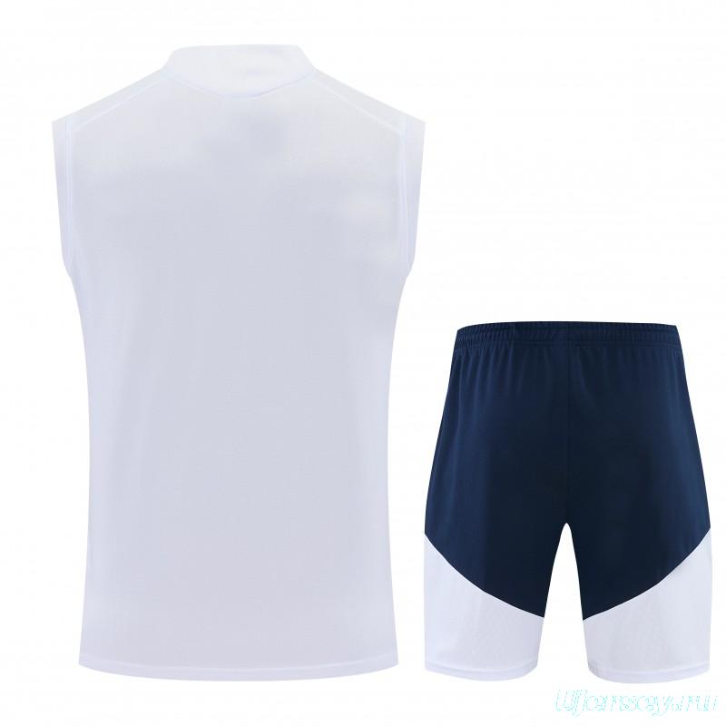 26/27 Real Madrid  White Sleeveless Vest Tracksuit + Short Pants