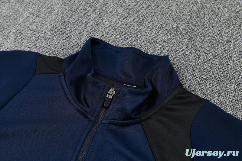 26/27 Inter Milan Navy Blue & Black Full Zipper Jacket Tracksuit + Long Pants