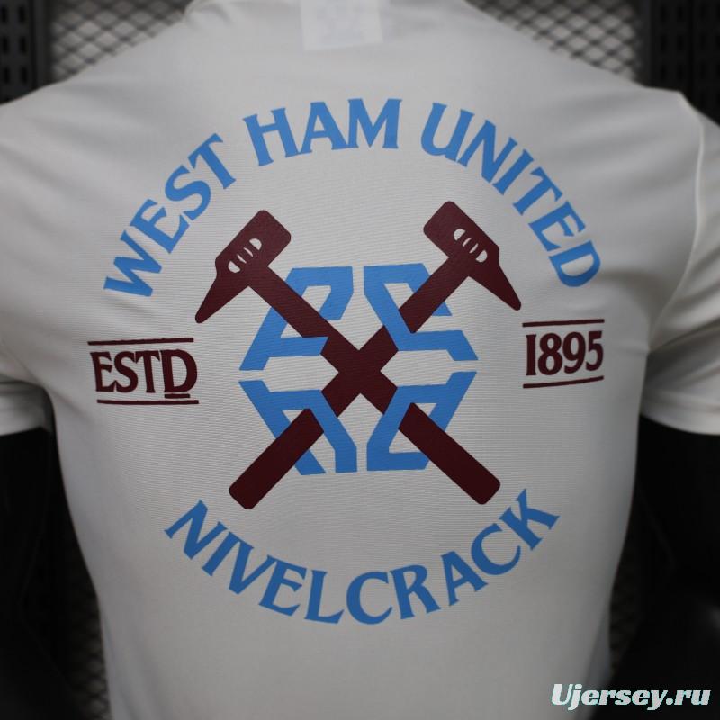 Player Version 26/27 West Ham United White Short Sleeve Training Jersey