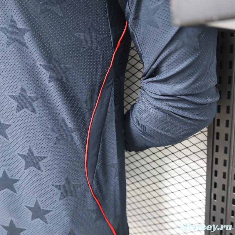 Player Version 2026 USA Navy Blue with Tonal Star  Long Sleeve Away Jersey