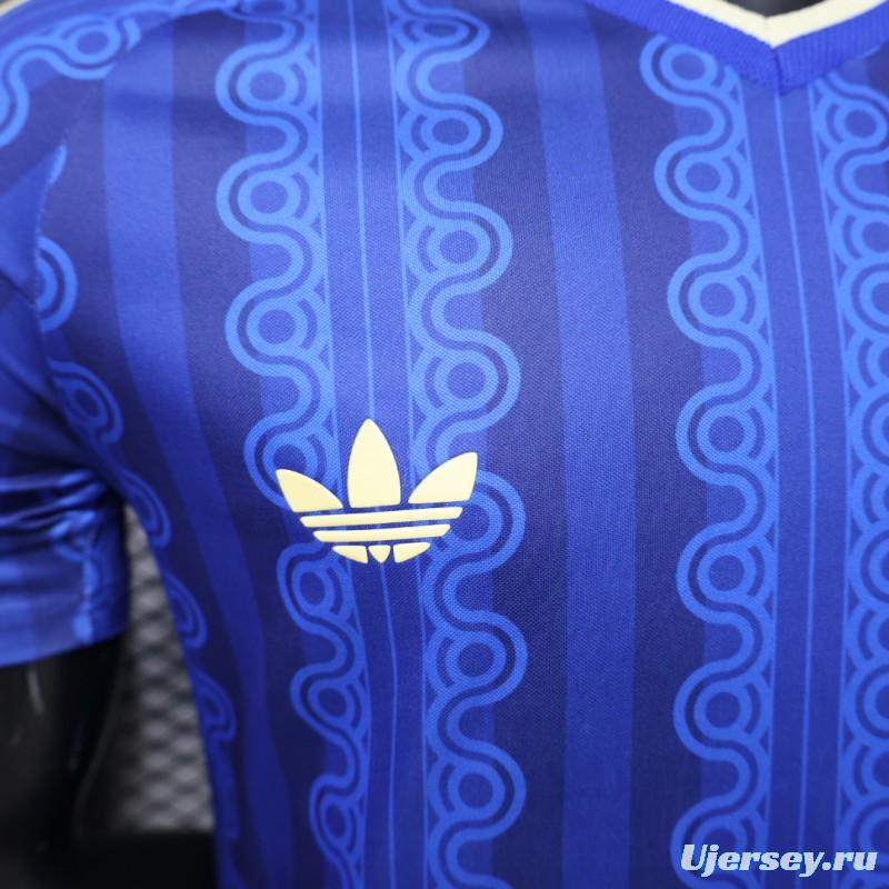 Player Version 2026 Sweden Blue with Tonal Chain Stripe  Away Jersey