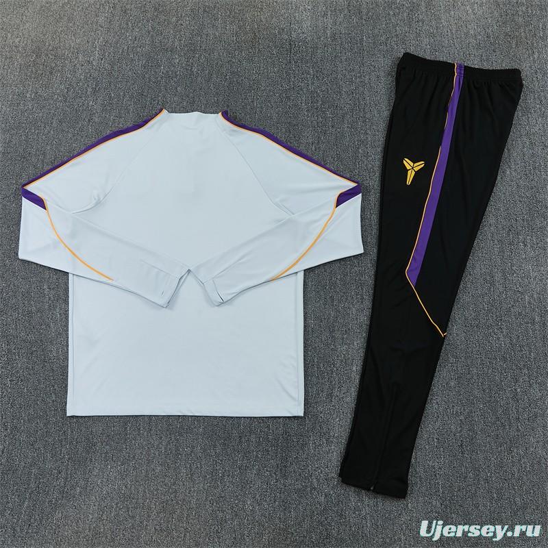Player Version 26/27  Barcelona Light GreyHalf Zipper Jacket+Long Pants