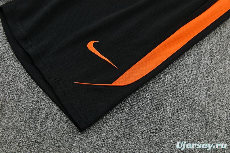 26/27 Netherlands Home Orange Short Sleeve + Soccer Shorts