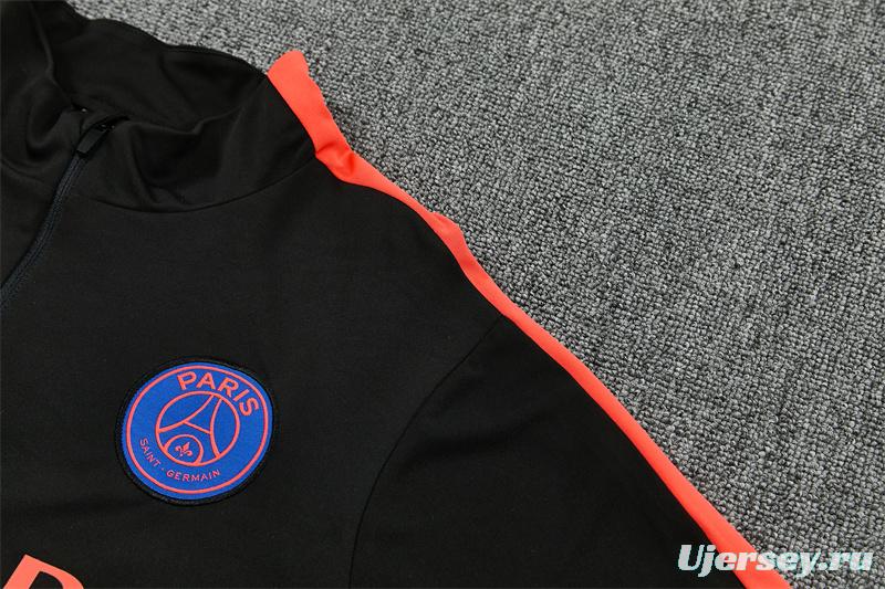 Player Version 26/27 Paris Black Half Zipper Jacket+Long Pants
