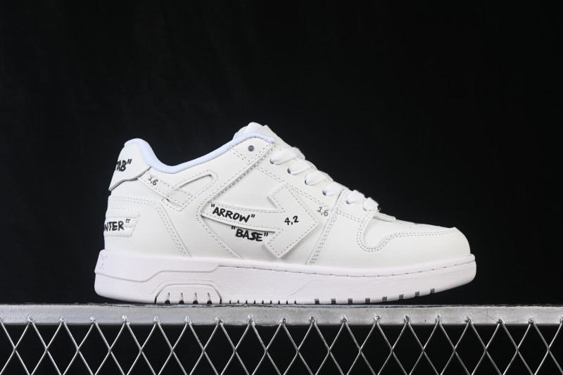Off-White Out Of Office Low-Top Sneakers White Black Letters - AJD4