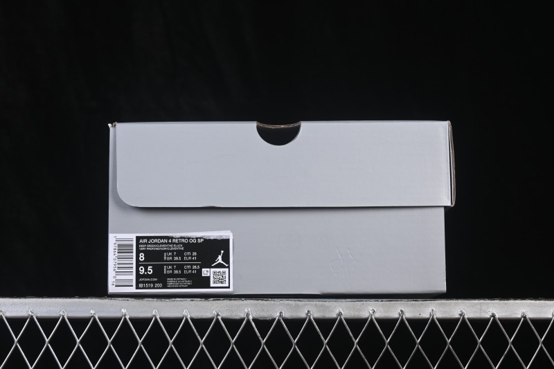 Air Jordan 4 Retro x Undefeated Olive Suede Sneakers - IB1519-200