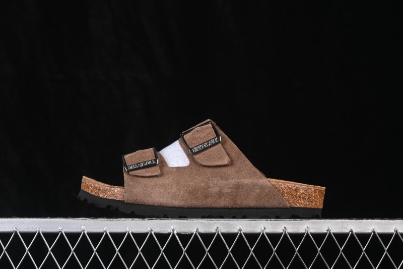 Birkenstock Sheepskin-Lined Suede Sandals with Cushioned Soft Cork Midsole - 1009527