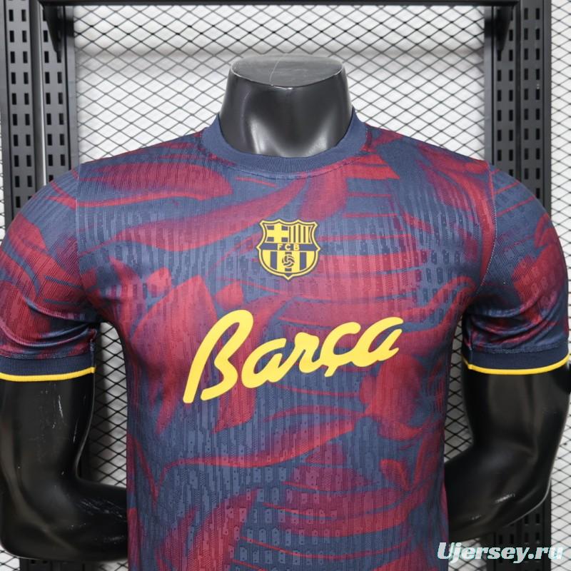 Player Version 26/27 FC Barcelona Navy Blue & Red  Special Edition Jersey