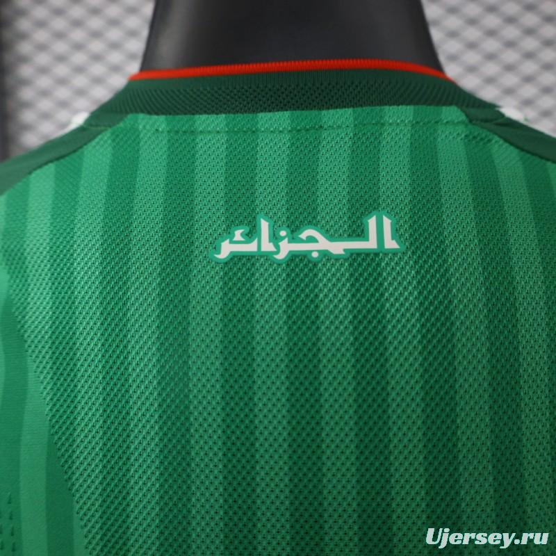 Player Version 26/27  Algeria Green Stripe V-Neck Special Edition Jersey