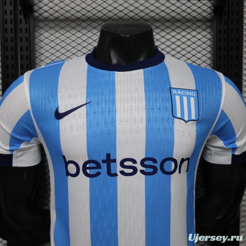 Player Version 26/27 Racing Club Blue & White Stripes Home Jersey