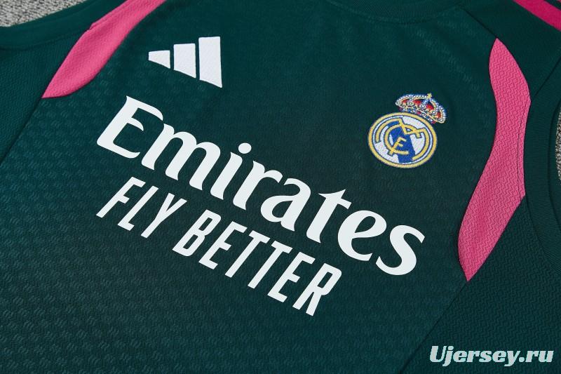 26/27 Real Madrid Dark Green Sleeveless Training Vest +Shorts Set