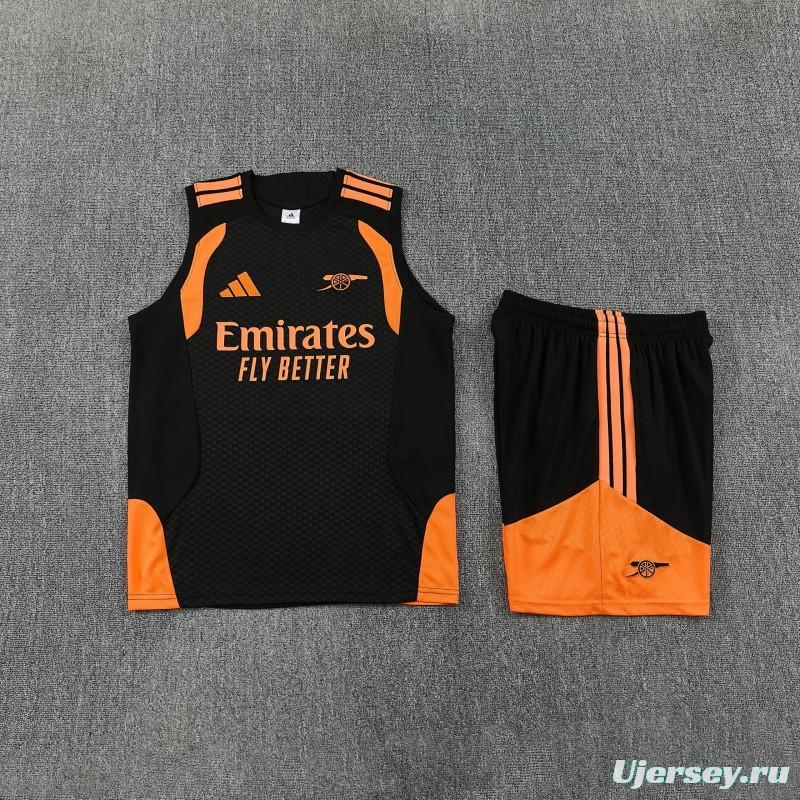 26/27 Arsenal Black Sleeveless Training Vest +Shorts Set