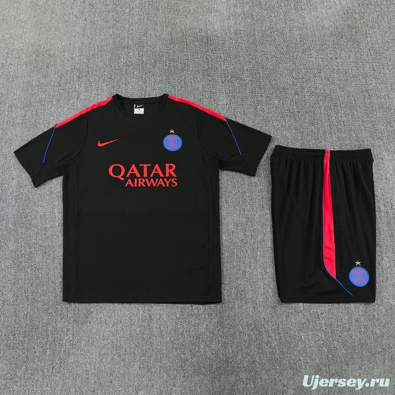 26/27 Pairs Black Short Sleeve+Soccer Shorts