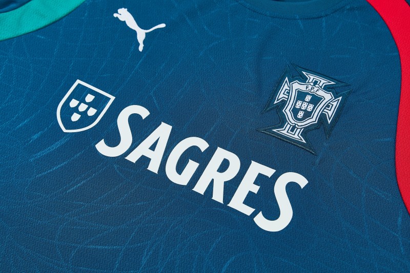 26/27 Portugal Dark Teal  Short Sleeve+Soccer Shorts