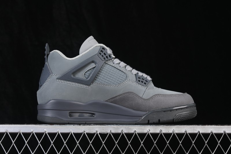 Nike Air Jordan 4 Retro SE Running Shoes with Smoke Grey and Cement Grey Colorway - FQ7928-001