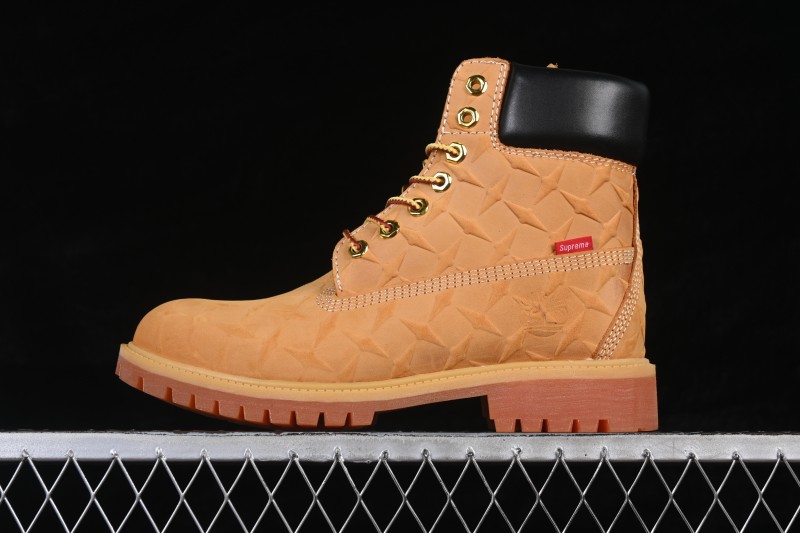 Timberland Premium 6-Inch Waterproof Leather Boots with Thick Sole and Collaborative Design - TB010061713