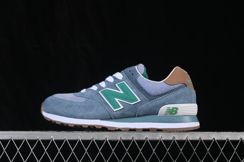 New Balance 574 Classic Retro Running Shoes with Suede and Mesh Upper - ML574PIA