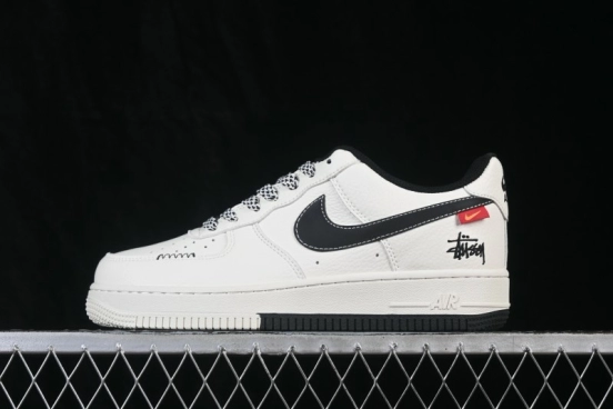 Nike Air Force 1 '07 Low Black and White Contrast Retro Basketball Sneakers - MM3399-817