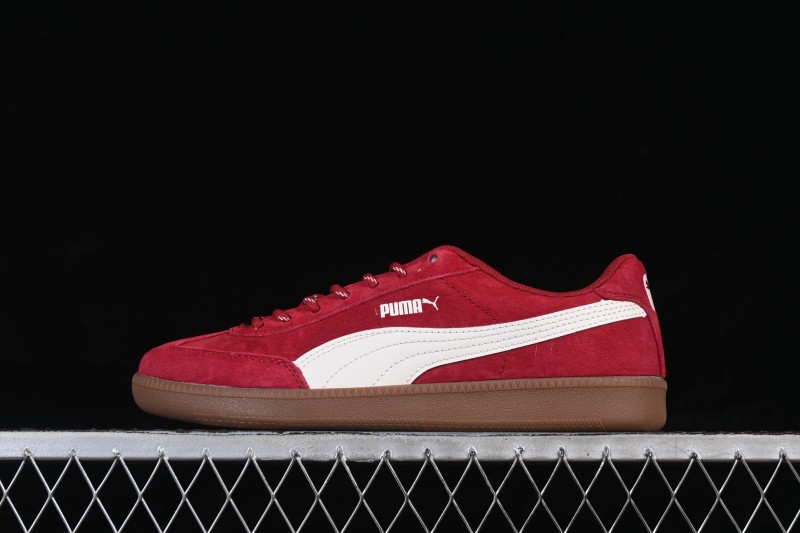 Puma 9-T Suede Red Comfortable Anti-Slip Casual Skateboarding Shoes - 406756-04