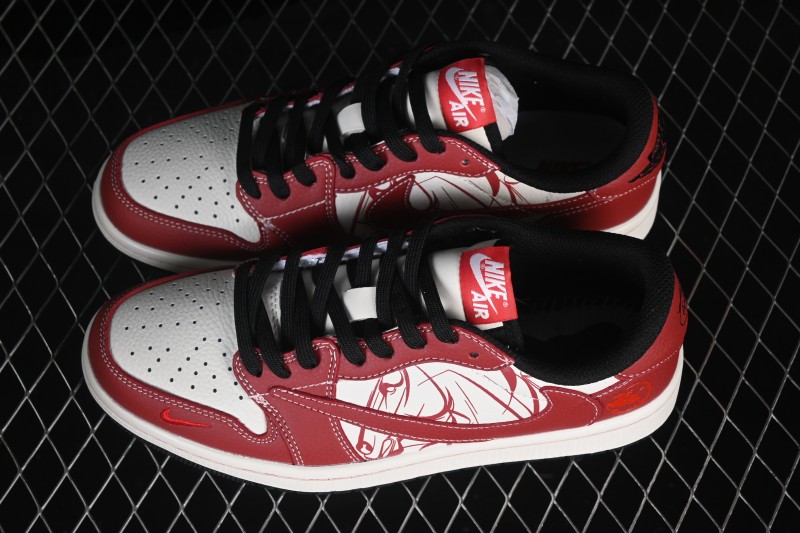 Nike Travis Scott x Fragment Design x Air Jordan 1 Low OG SP Retro Low-Top Casual Skateboarding Shoes - NH0601-065