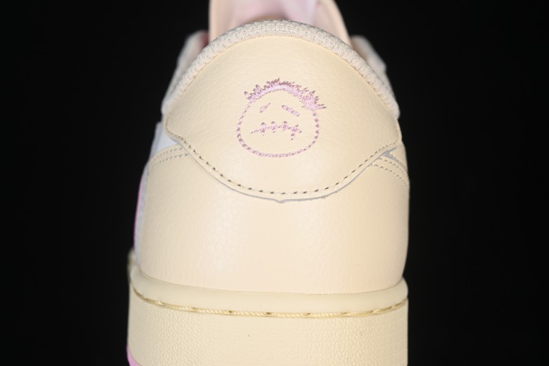 Nike Travis Scott x Air Jordan 1 Low OG Retro Sneakers with Reverse Swoosh Design - IQ7604-100