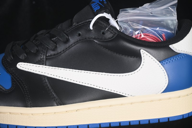 Nike Travis Scott x Air Jordan 1 Low OG Retro Basketball Shoes with Reverse Swoosh - DM7866-118