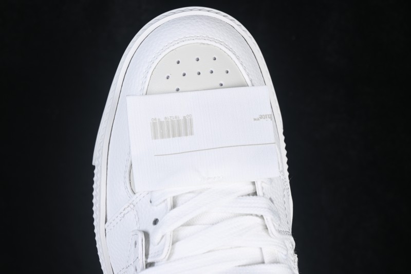 Off-White 3.0 Court Round-Toe Lace-Up Low-Top Casual Skate Shoes White Orange - AJD4
