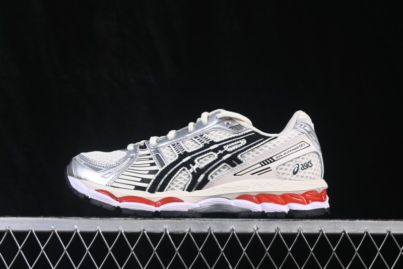 Asics Gel-Nimbus 12.1 Retro Running Shoes with Breathable Mesh and Cushioned Sole - 1203B103-100