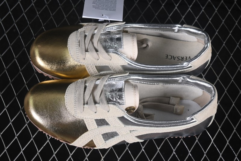 Versace x Onitsuka Tiger Tai-Chi Sakura Lace-Up Flat Low-Top Casual Sneakers - G.C3