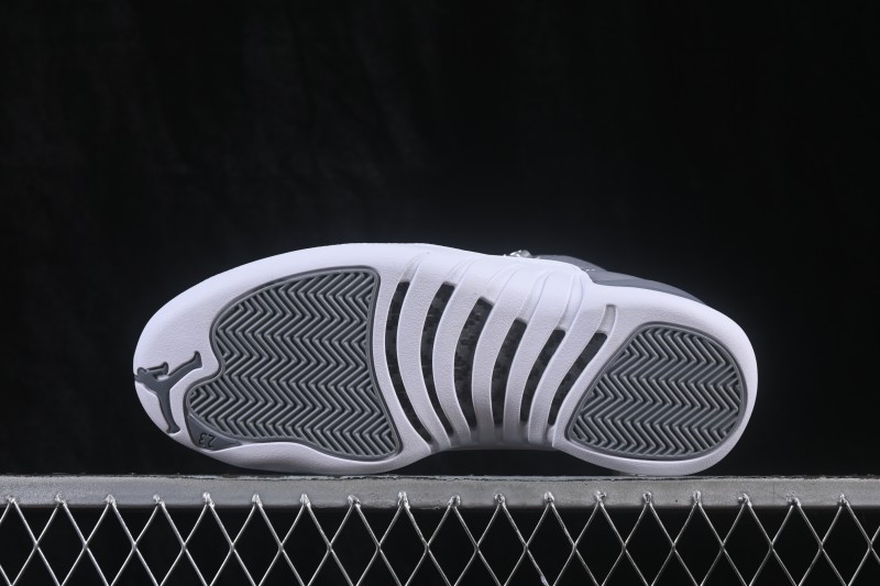 Nike Air Jordan 12 Retro High-Top Basketball Sneakers with Premium Leather and Stealth Colorway - CT8013-015