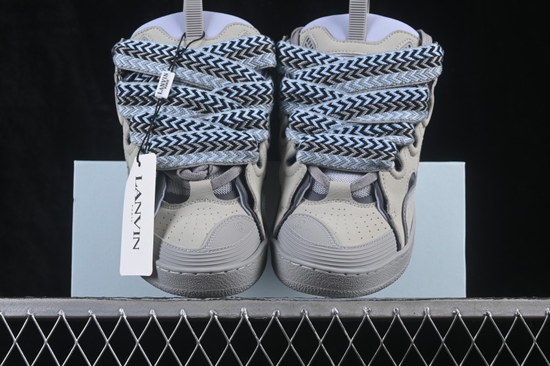 Lanvin Two-Tone Lace-Up Low-Top Casual Lifestyle Sneakers - AJE5