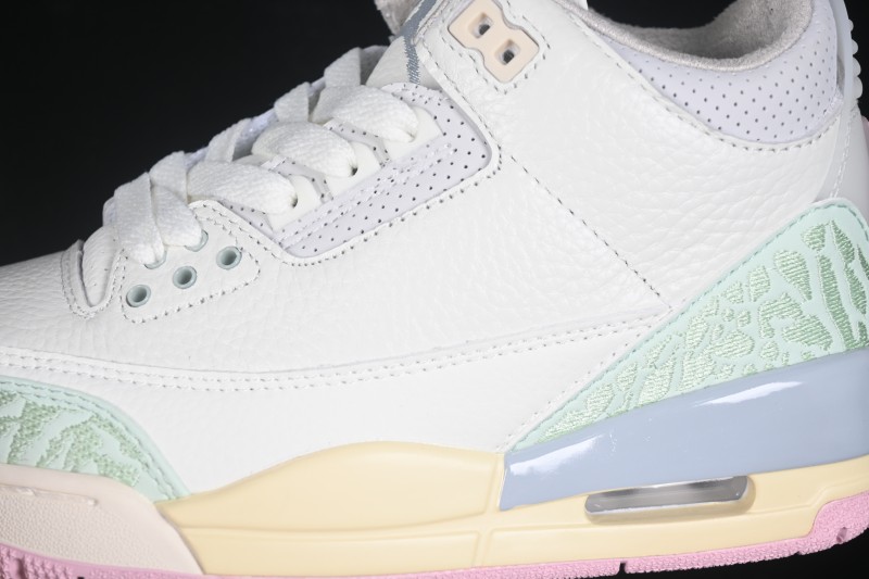Nike Air Jordan 3 Retro Easter Running Shoes with Pastel Accents and Embroidered Cracks - IF4396-100