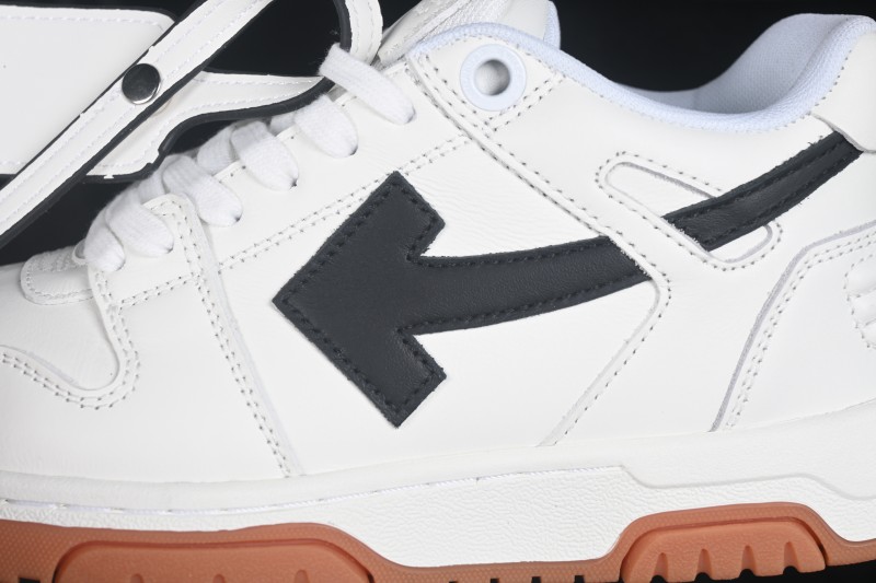 Off-White Out of Office Low-Top Skateboarding Shoes in Off-White Gum Black - WME5