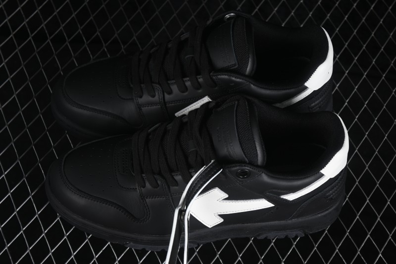 Off-White Out of Office Low-Top Fashion Skate Shoes Black-White