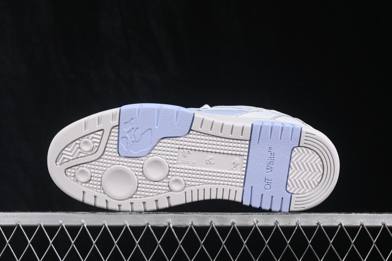 Off-White Out Of Office Low-Top Fashion Skateboarding Shoes White Light Blue - AJD4
