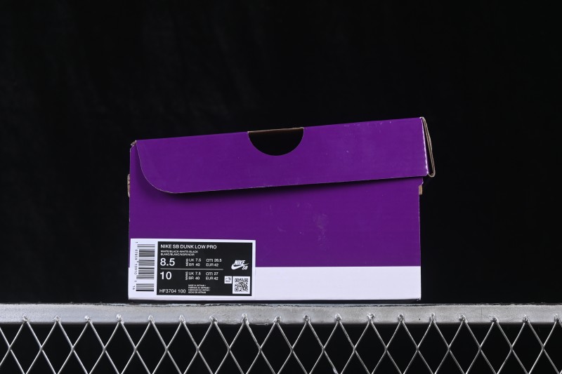 Nike SB Dunk Low Classic White Black Full Leather Low-Top Casual Skate Shoes - HF3704-100