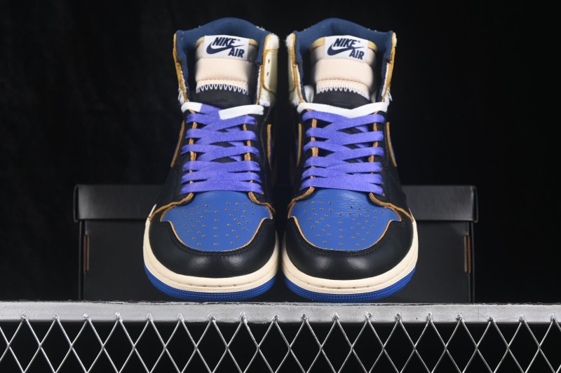 Nike Air Jordan 1 Retro High OG Fragment x Union Deconstructed Royal Blue Basketball Shoes - IO7847-001