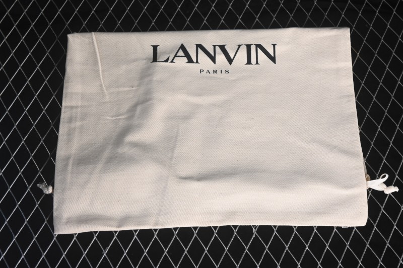 Lanvin Two-Tone Lace-Up Low-Top Casual Sneakers Grey White - AJE5