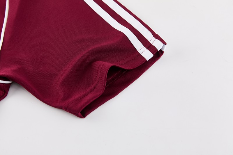 26/27 Adidas AD15  Dark Red Short Sleeve+Soccer Shorts